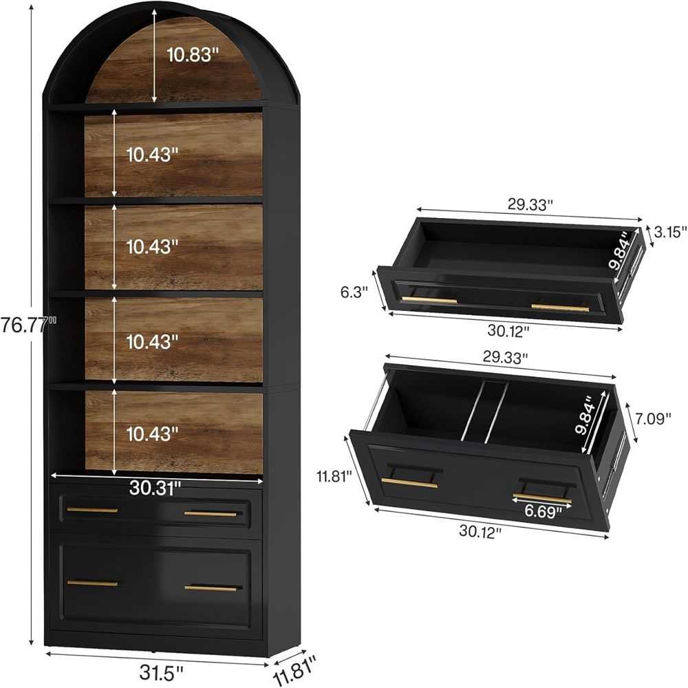 Arched bookshelf, modern bookshelf, display rack - luxuryhomedecoridea.com