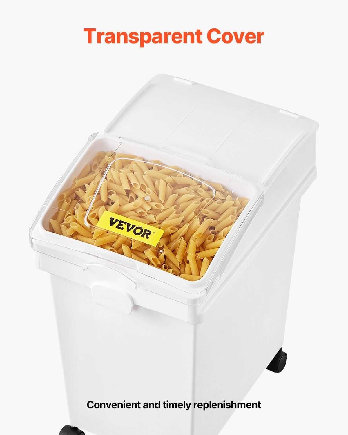 VEVOR Rice Storage Container, 6.6Gallon/25L x3 Capacity Large Dog Food Dispenser Bin, Kitchen Ingredient Grain Cereal Flour Bin, Pet food Containers with Wheels, 3 Scoops, and Airtight Lid, 3 Pack - luxuryhomedecoridea.com