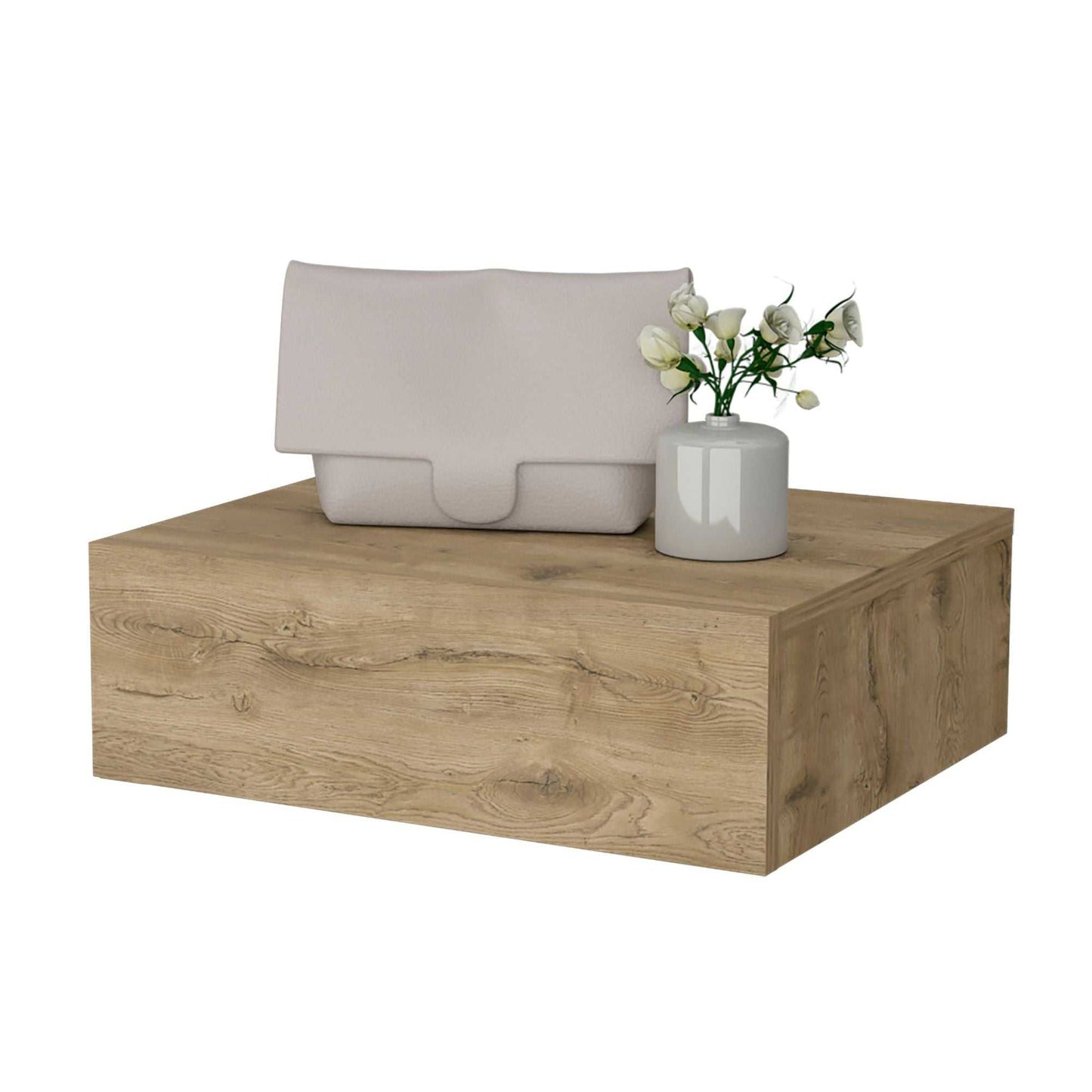 Vienna Floating Nightstand, Sleek Wall-Mounted Design with Spacious Drawer Storage, Dark Brown - luxuryhomedecoridea.com