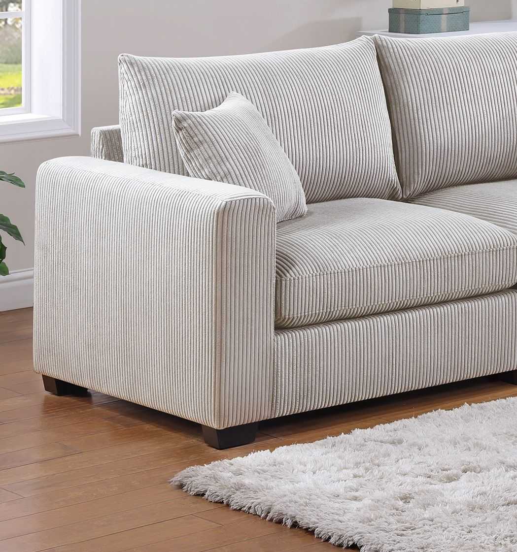 ClassSofa And Loveseat w Pillows Square Arms Plush Couch - luxuryhomedecoridea.com