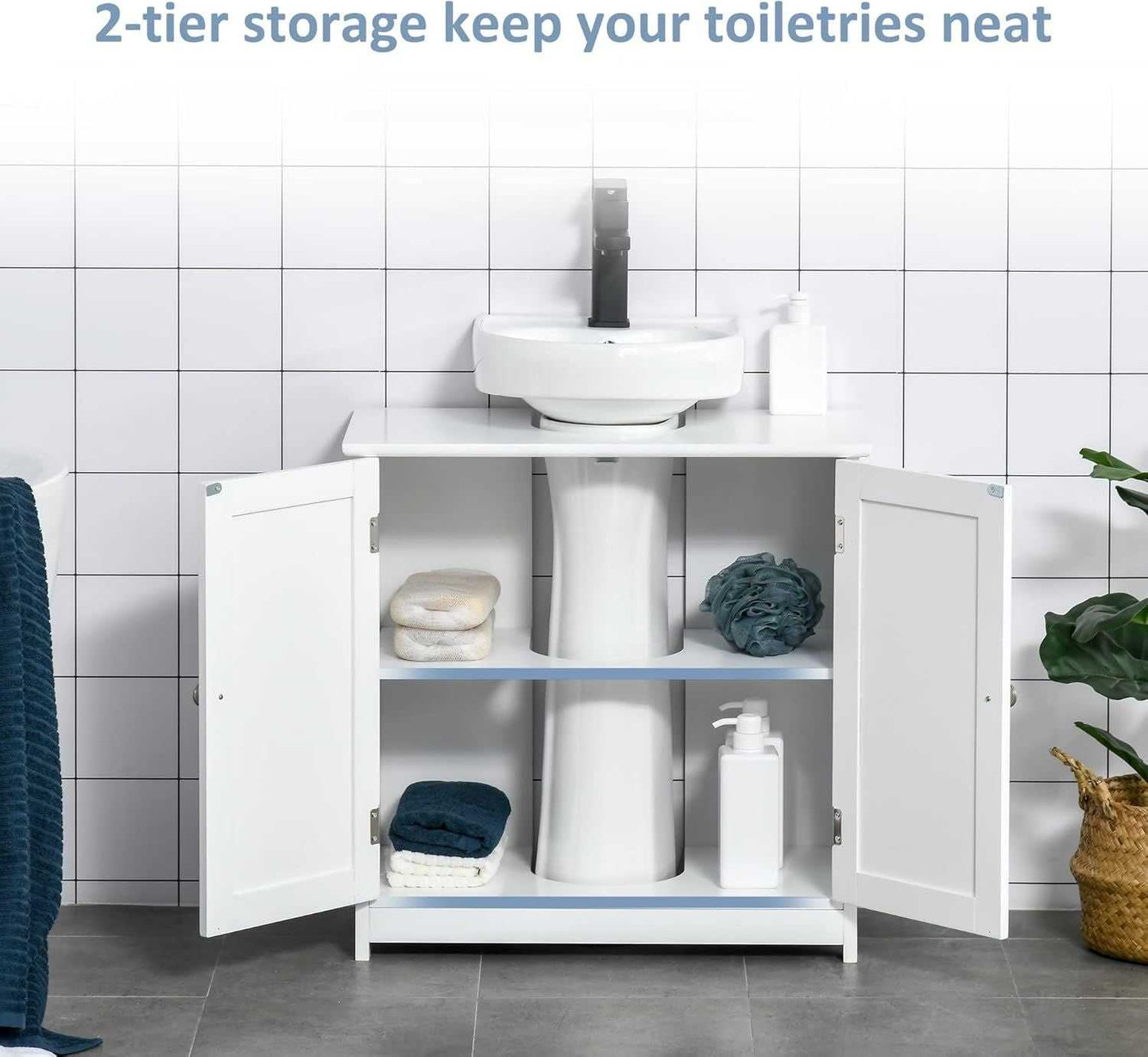 Waterproof Bathroom Sink Cabinet – Space-Saving Under-Sink Storage Organizer with Durable Construction and Sleek Design - luxuryhomedecoridea.com