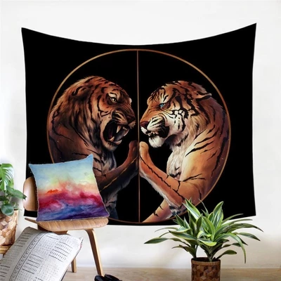 Home Decor Tapestry with Tiger Design