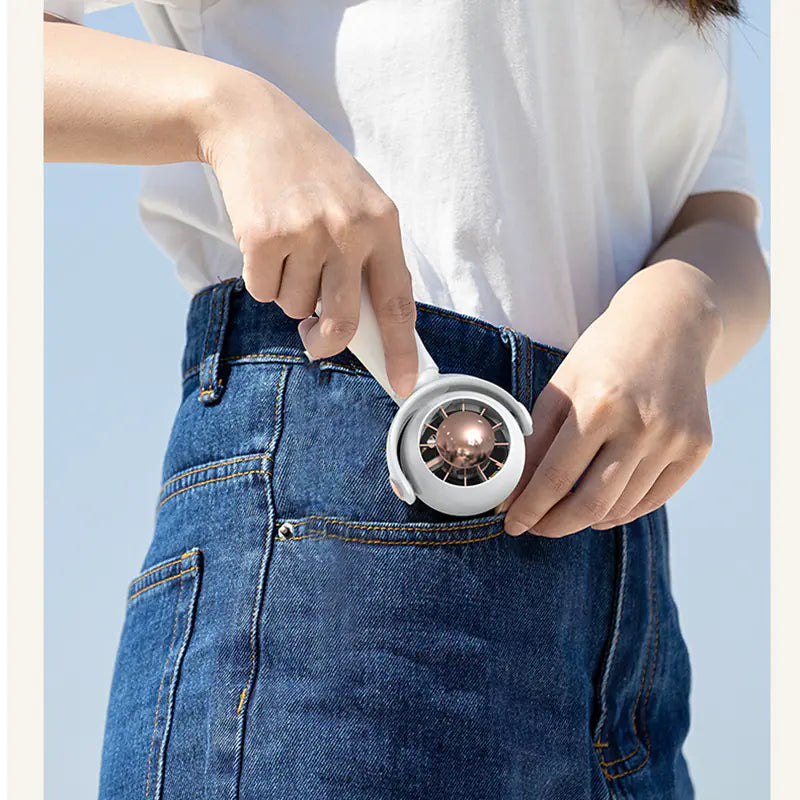 Mini Portable USB Rechargeable Handheld Fan with Base