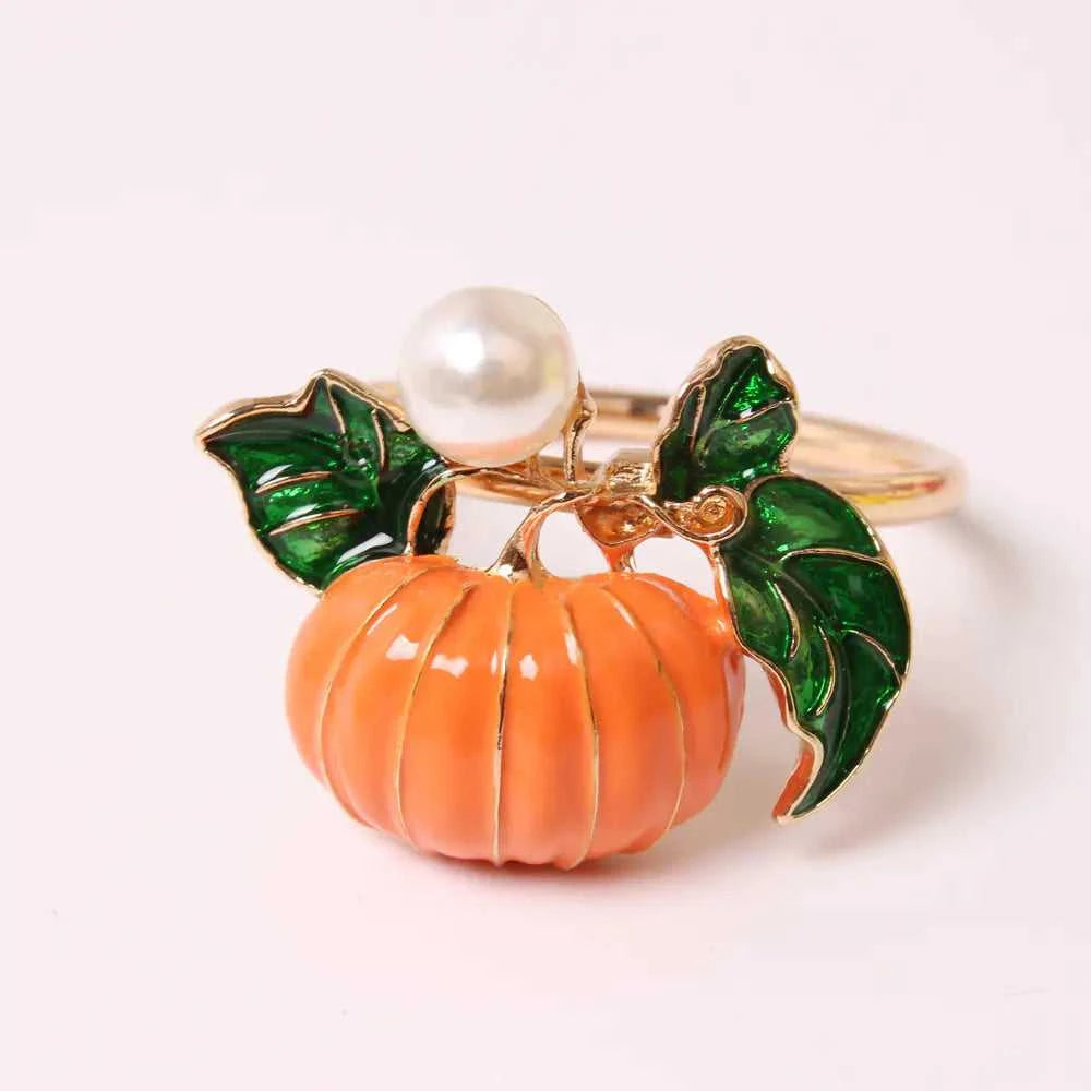 Amazon Pumpkin Napkin Holders in Antique Bronze - luxuryhomedecoridea.com