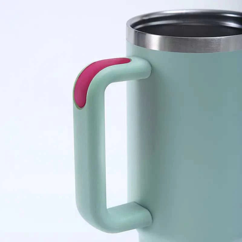 1200ML Insulated Travel Mug with Handle and Straw - luxuryhomedecoridea.com