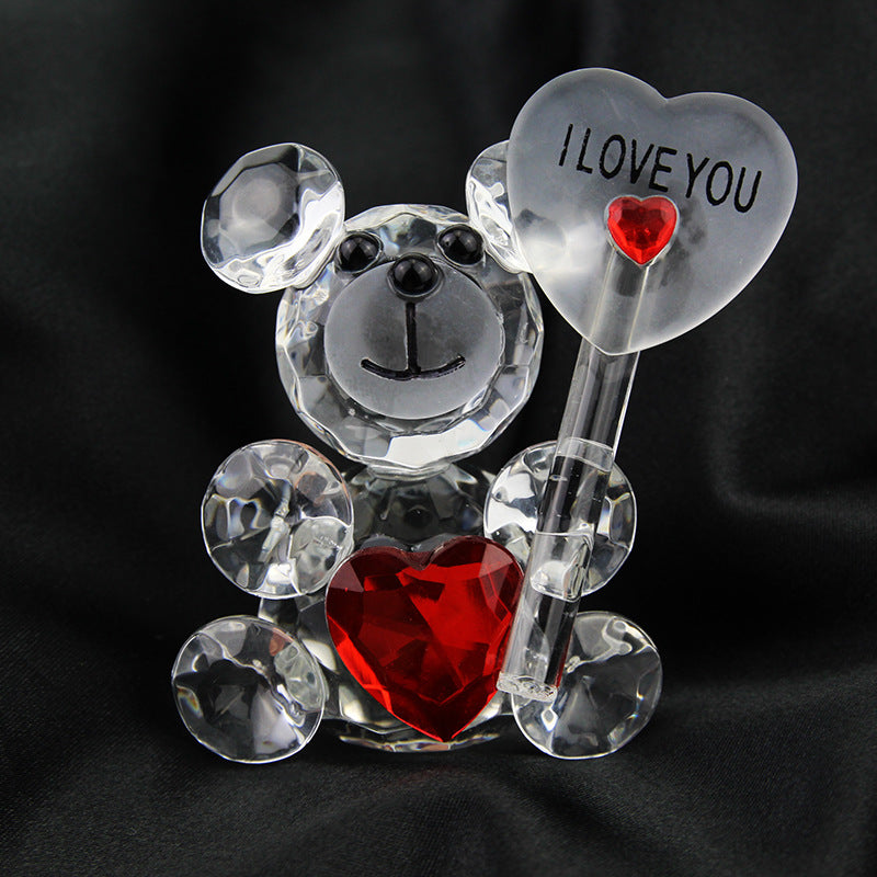 Creative Crystal Bear Figurine for Home Decor