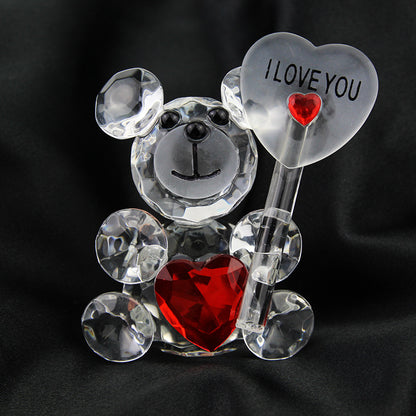 Creative Crystal Bear Figurine for Home Decor