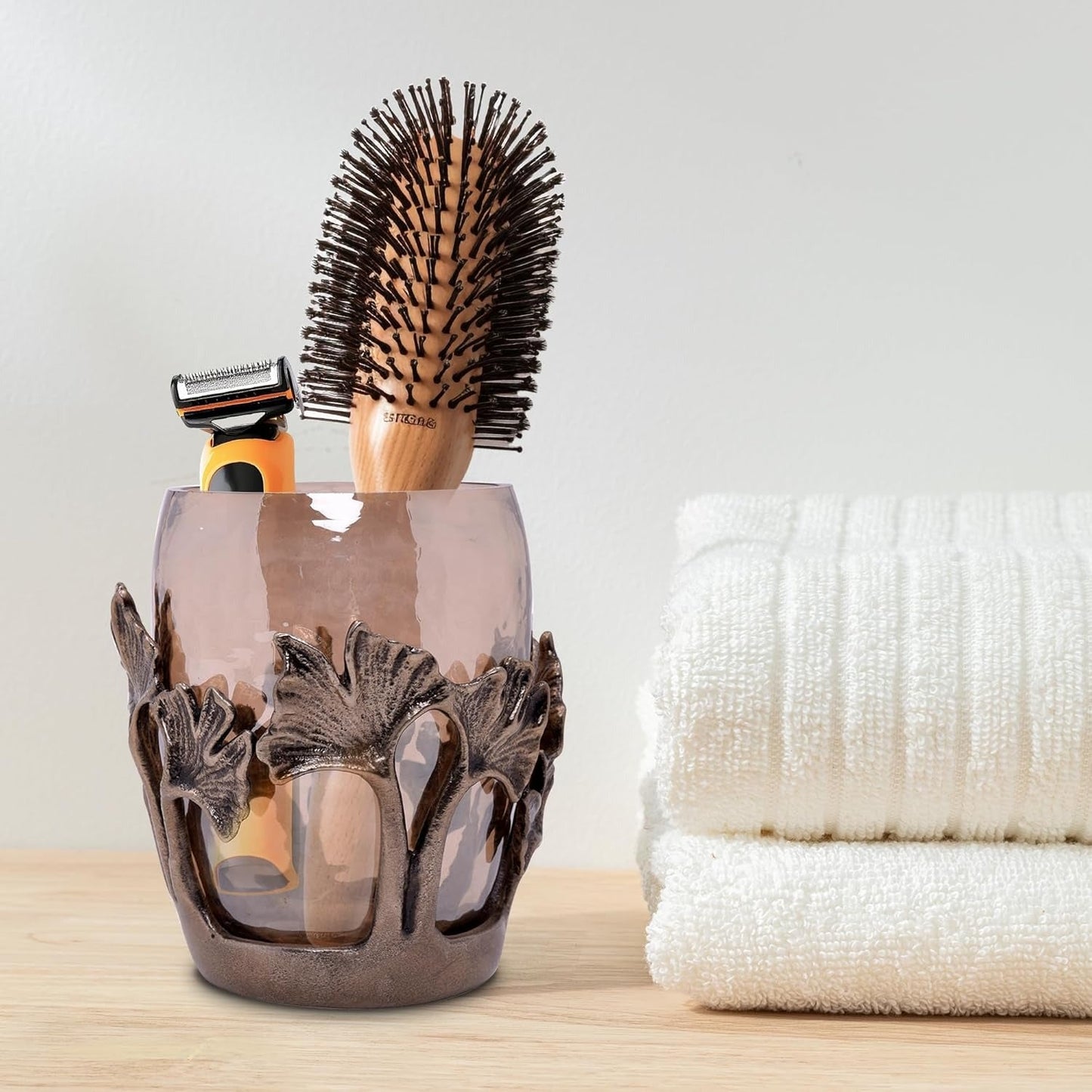 Elegant Aura – Stylish Bathroom Tumbler Contemporary Decorative Home Accent