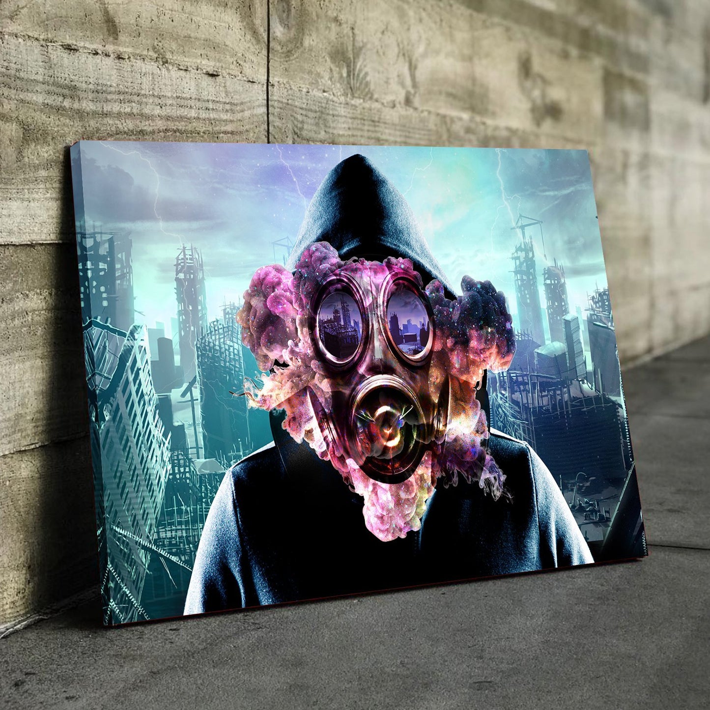 Framed Canvas Wall Art - Tarsier Monkey Design
