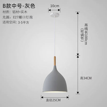 Nordic Style Vintage Restaurant Pendant Light Fixture