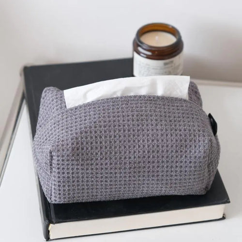 Modern Minimalist Waffle Tissue Box for Home & Office