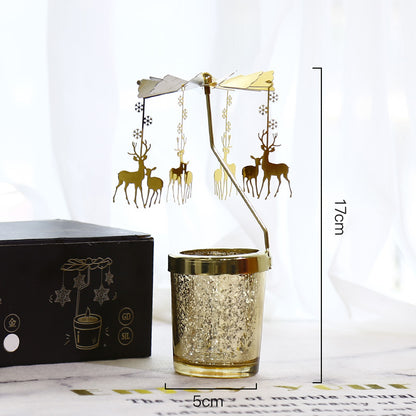 European Style Rotating Candle Holder for Modern Dining