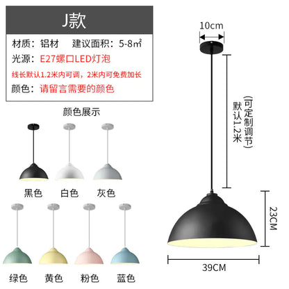 Nordic Style Vintage Restaurant Pendant Light Fixture