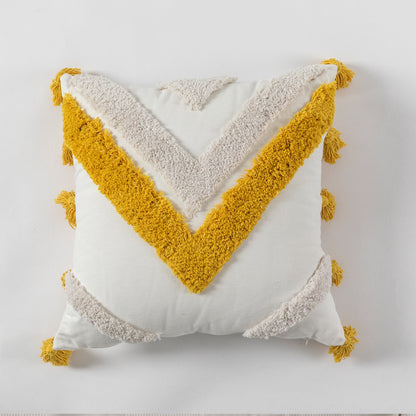 Bohemian Colorful Geometric Embroidered Throw Pillow