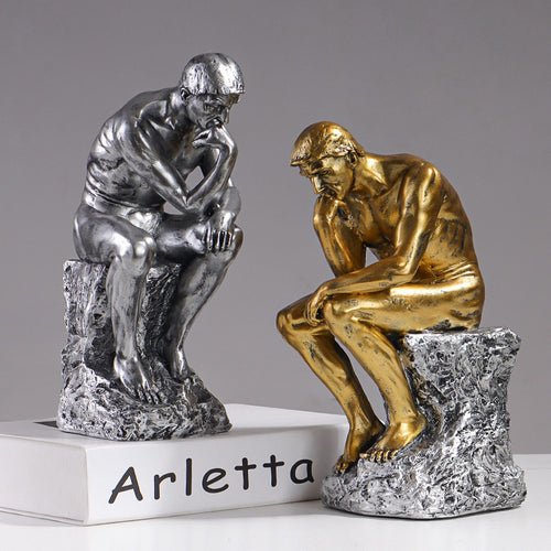 European Thinker Sculpture - Creative Home Decor Accent