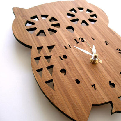 Owl Wall Clock - Animal Decor