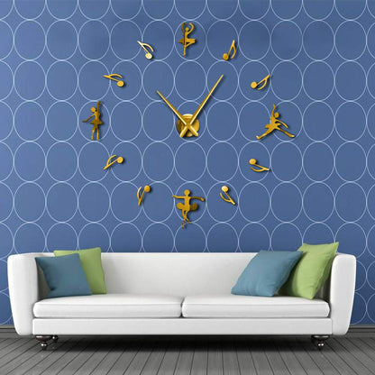 Ballet and Musical Note Wall Clock