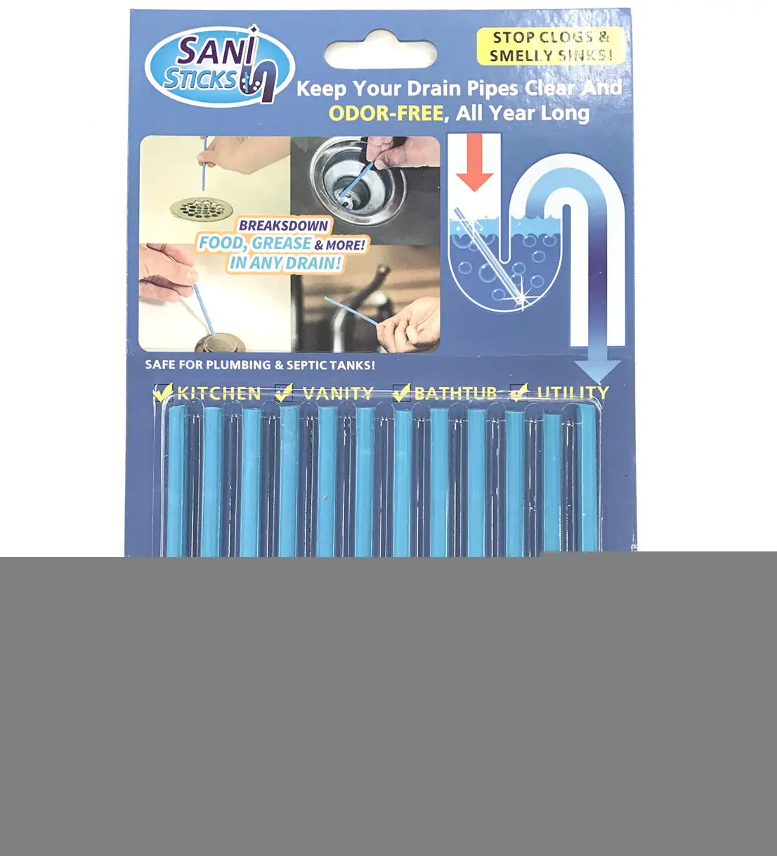 "Pipe Cleaning Stick for Bathtubs"