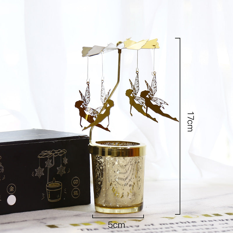 European Style Rotating Candle Holder for Modern Dining