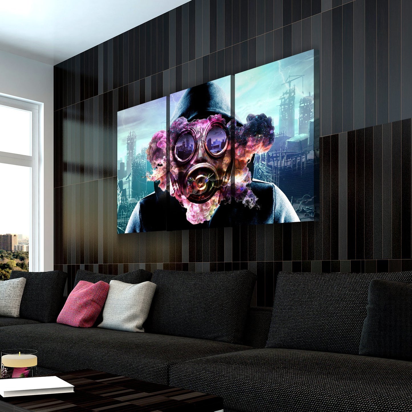 Framed Canvas Wall Art - Tarsier Monkey Design