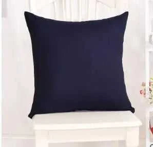 Solid Color Plush Pillow Covers for Sofa and Office