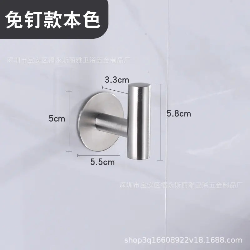 304 Stainless Steel Wall Hook with Strong Adhesive