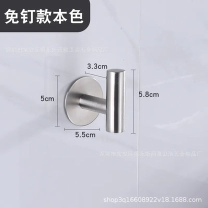 304 Stainless Steel Wall Hook with Strong Adhesive
