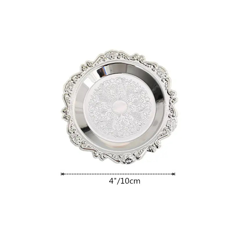 European Style Iron Snack Dish - Vintage Luxury Tray