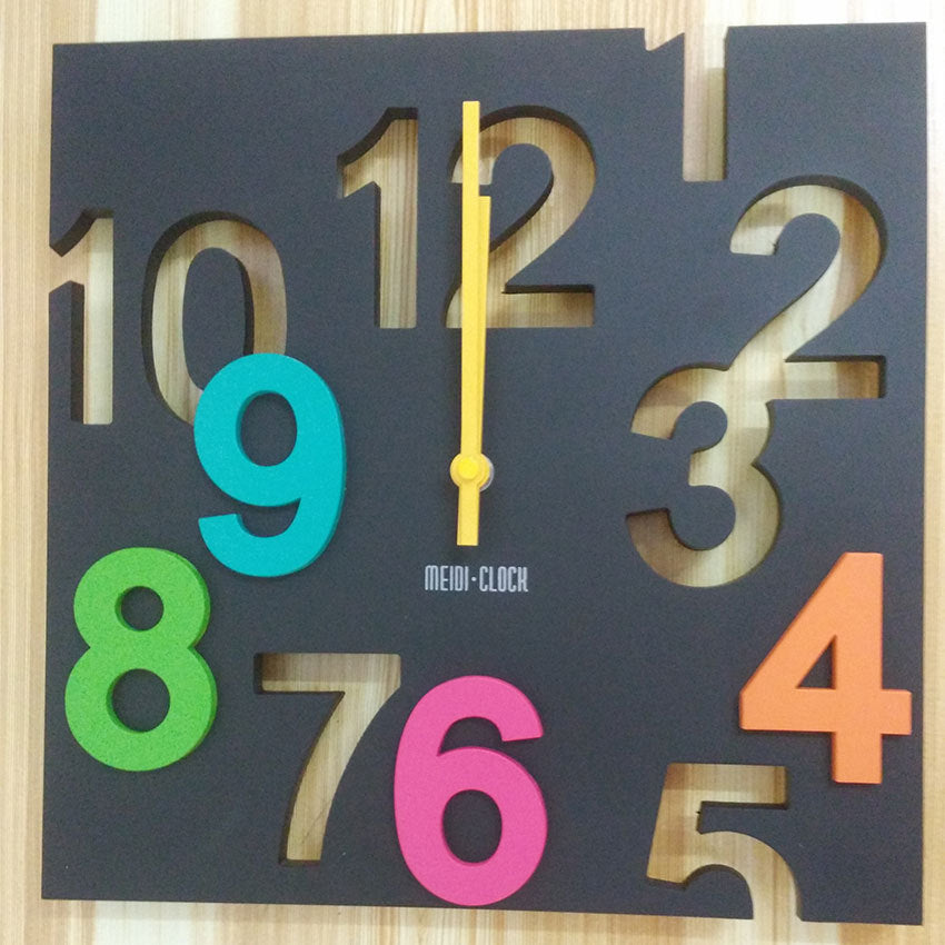 Colorful 3D Hollow Art Wall Clock