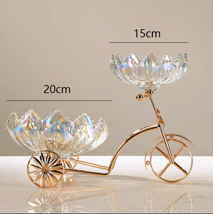 Modern European Luxury Glass Fruit Bowl for Home Decor