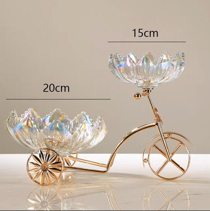 Modern European Luxury Glass Fruit Bowl for Home Decor