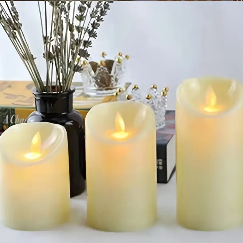 3pcs LED Flameless Candles with Remote for Home Decor