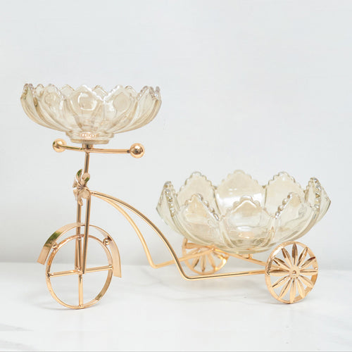 Modern European Luxury Glass Fruit Bowl for Home Decor