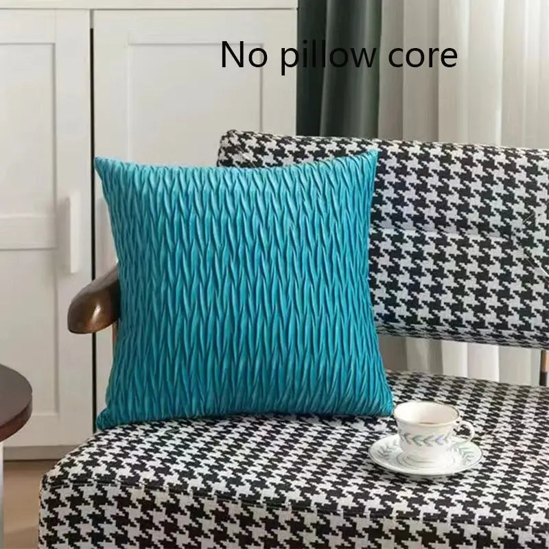 1pc Solid Color Throw Pillow Cover (Pillow Not Included)
