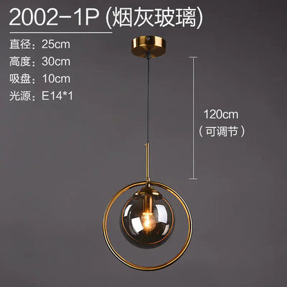 Nordic Modern Minimalist Glass Pendant Light