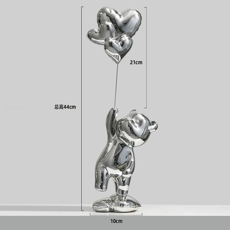 Luxury Electroplated Balloon Bear Decor for Home
