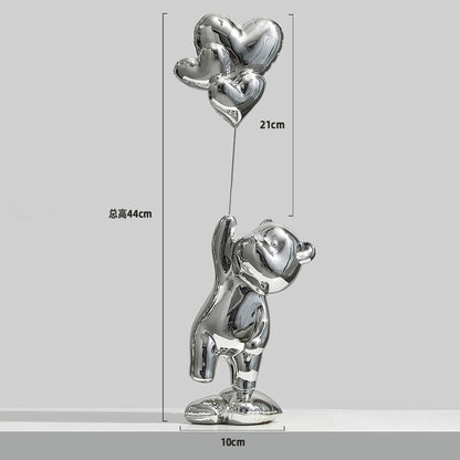 Luxury Electroplated Balloon Bear Decor for Home