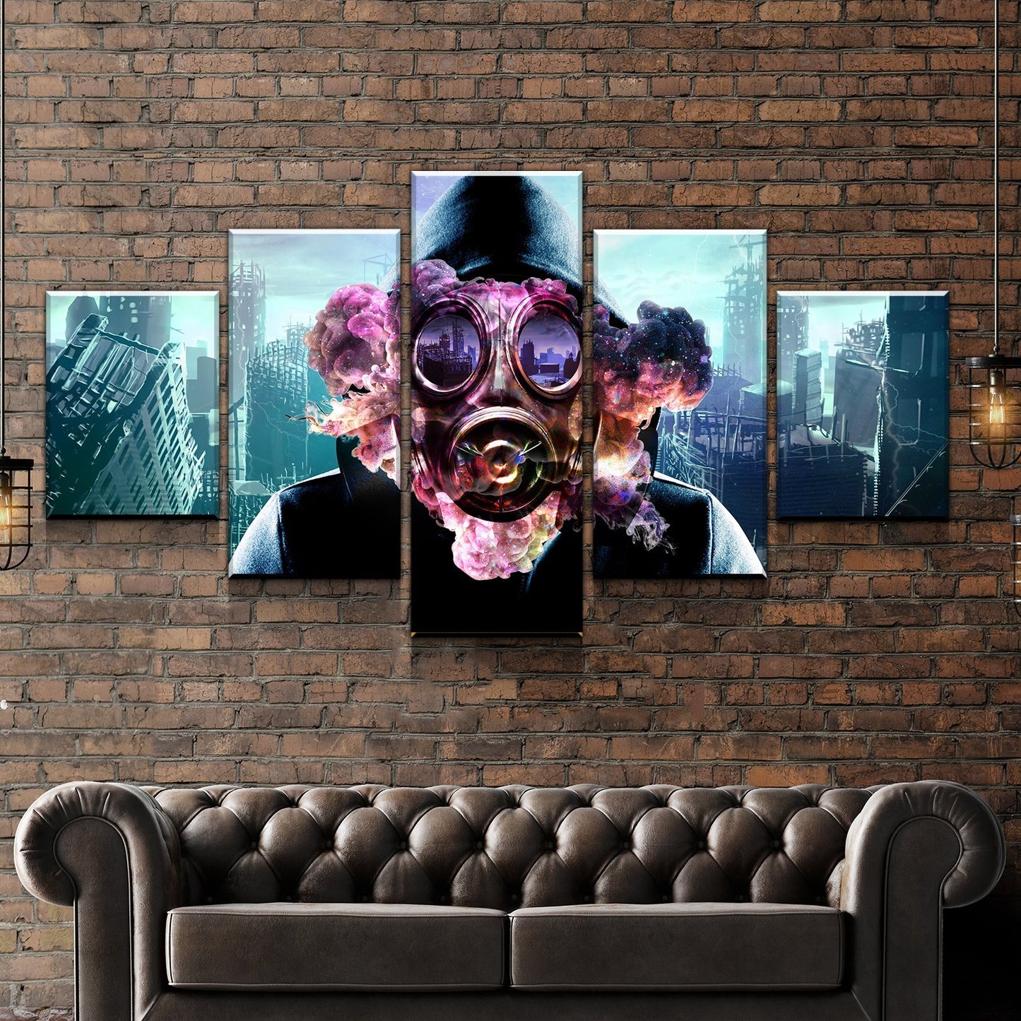 Framed Canvas Wall Art - Tarsier Monkey Design