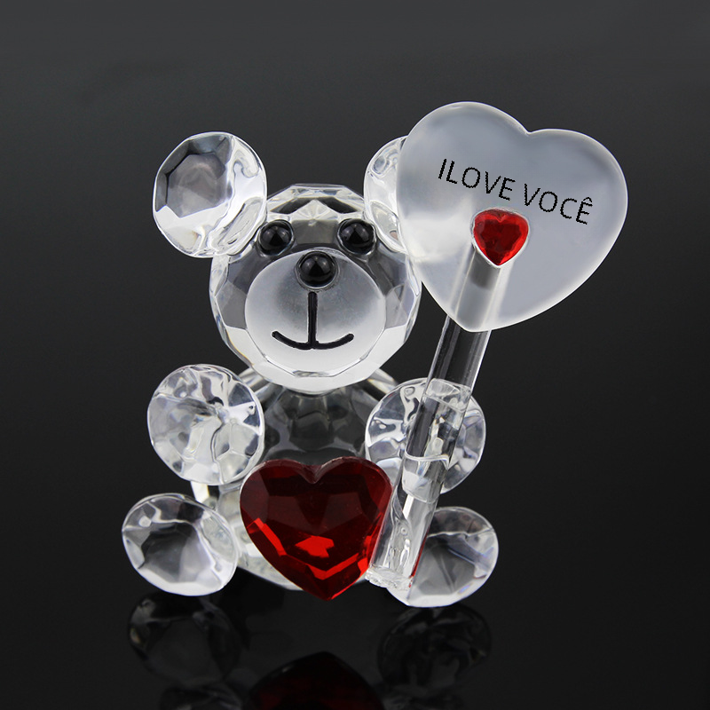 Creative Crystal Bear Figurine for Home Decor