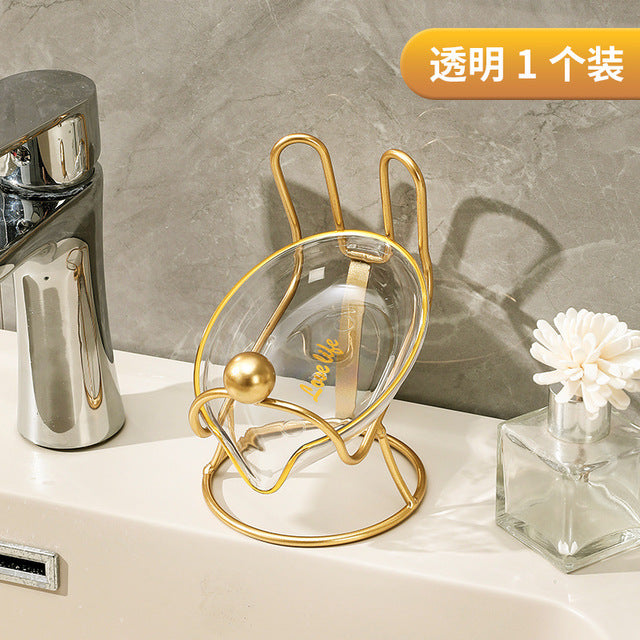 Creative Rabbit Shape Luxury Soap Dish and Drain Tray