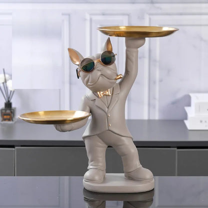 Decorative Dog Key Tray and Storage Organizer