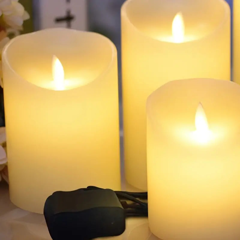 3pcs LED Flameless Candles with Remote for Home Decor