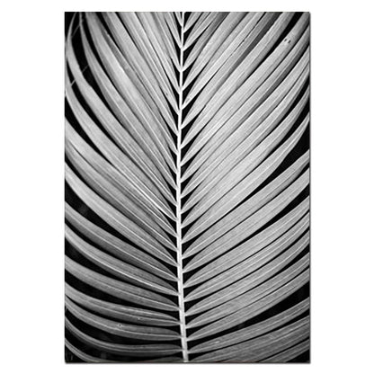 Modern Minimalist Black and White Plant Wall Art