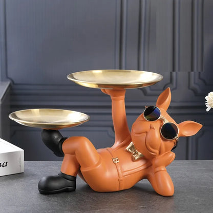Decorative Dog Key Tray and Storage Organizer