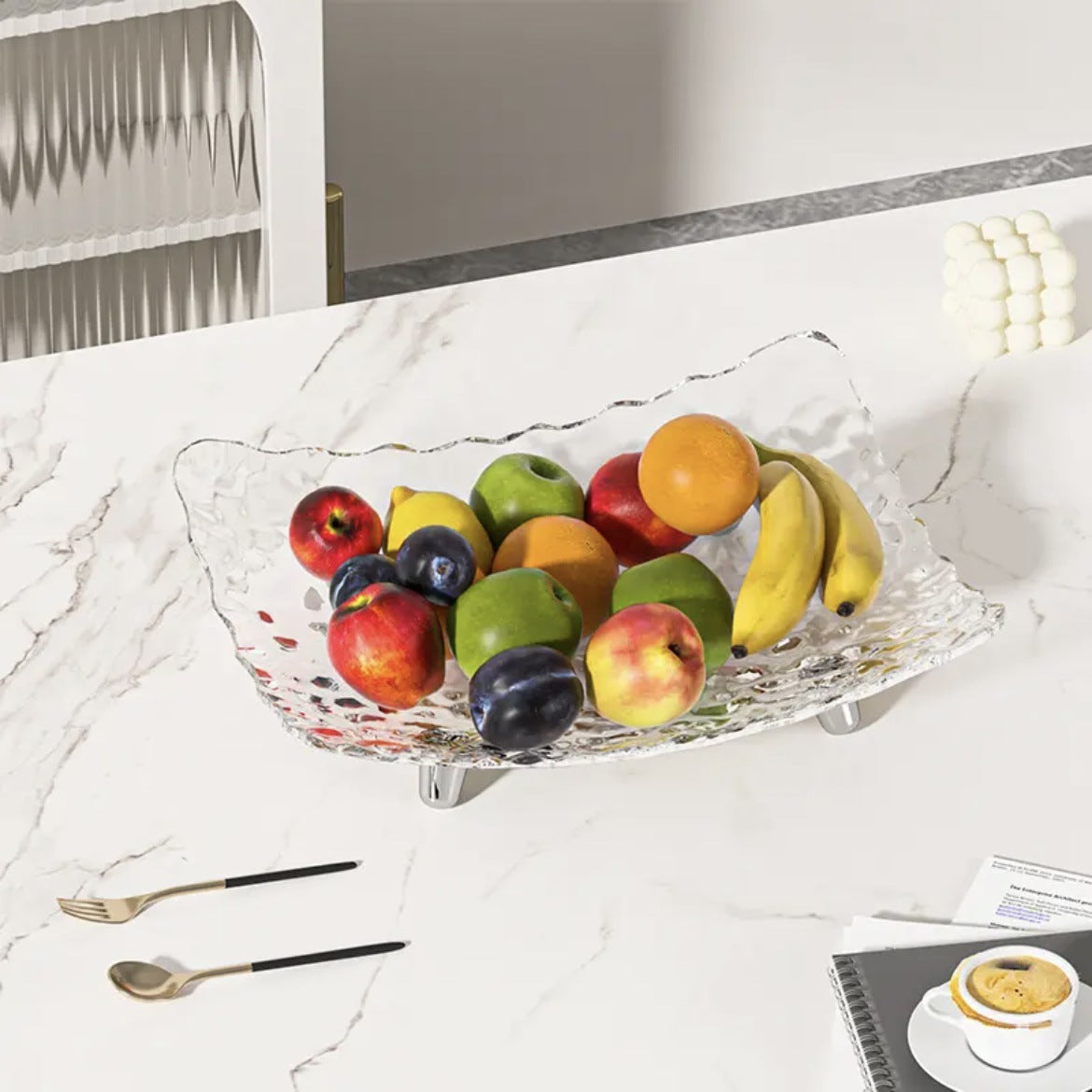 Luxury Transparent Snack Tray for Home and Hotel Use