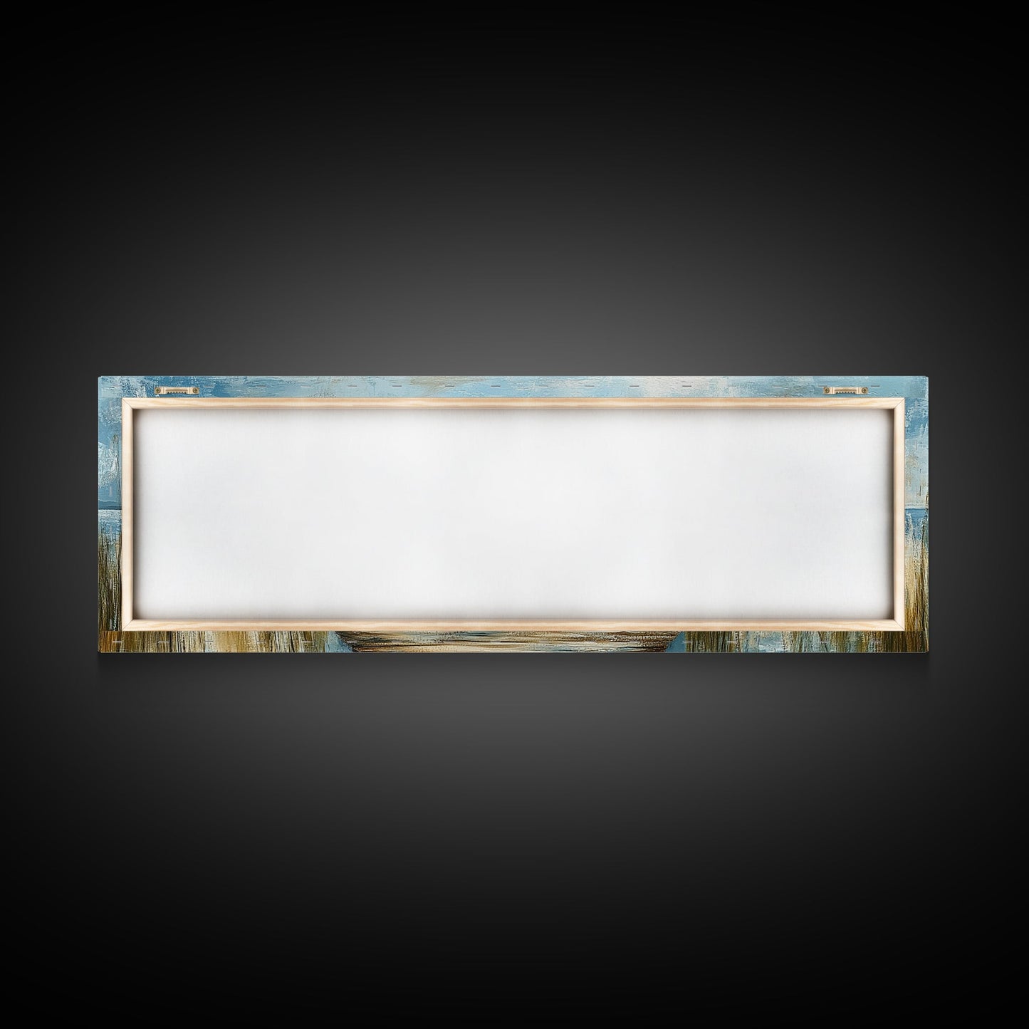 Lake Dock, Peaceful Water Scene, Serene Landscape, Rustic Nature Painting, Minimalist Home Decor, Canvas Print, Framed Canvas Print