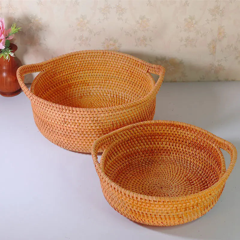 Handmade Vietnamese Wicker Candy Basket Set (3 Pieces)