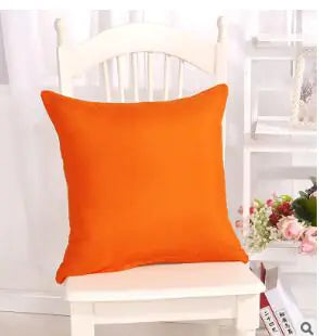 Solid Color Plush Pillow Covers for Sofa and Office