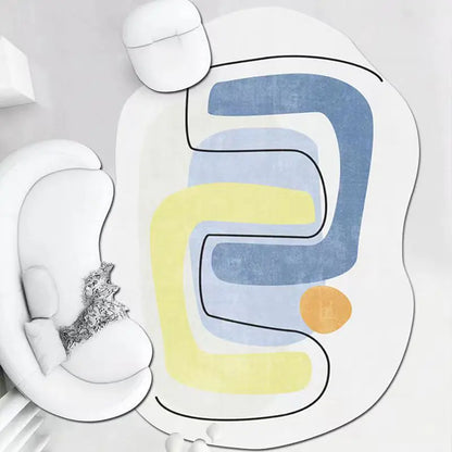 Luxury Style Living Room Area Rug with Non-Slip Design