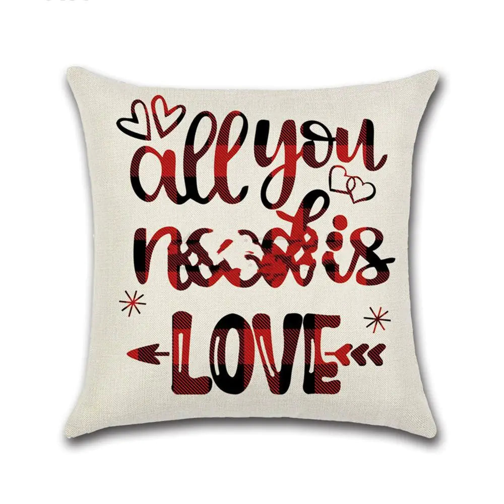 Valentine's Day Red Pillowcase Cushion Cover
